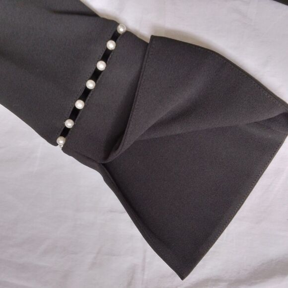 Calvin Klein Pearl-Trim Sheath Dress Knee Length Classic Party Womens 4 - Picture 5 of 12